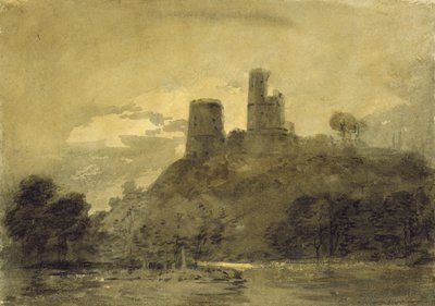 A Castle by a River, Moonlight by Joseph Mallord William Turner